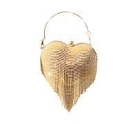 HNsdsvcd Elegant Rhinestones Heart Evening Bag With Detachable Chain Strap Shoulder Bag For Parties And Special Occasion