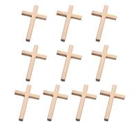HNsdsvcd Handmade Wood Crosses Christ Ornaments Crucifix Religious Charm Office Wall Hanging Pendant Making