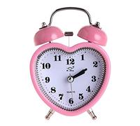 HNsdsvcd Heart Alarm Clock No Ticking Silent Night Light For Time Clocks For Kids Girls Bedroom Snooze Wake Up Clocks Gift Supplies Alarm Clock For Heavy Sleepers
