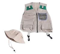 HNsdsvcd Kids Explorers Kits With Safaris Vest Hat For 4-6 Years Old Boy Girl Kid Safaris Costumes STEM Outdoor Explorers Kits Kids Outdoor