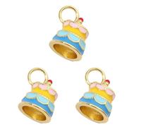 HNsdsvcd Pack Of 3 Portable Ice Cream Popsicles Charm Eye Catching Gold Plated Cake And Treat Charm For Craft Projects