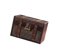 HNsdsvcd Stylish Packaging Box Vintage Necklace Storage Box Jewelry Packaging Wood Texture Jewelry Case for Rings Wood Organizers for Accessories