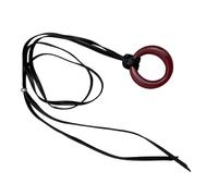 HNsdsvcd Stylish Silver Tone Round Necklace With Sturdy Leather Cord Accessory For Trendy Men And Women Daily Use Casual Wear