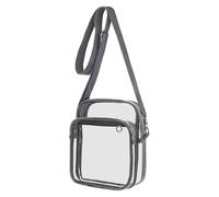 HNsdsvcd Transparent Shoulder Bag, 1PCS Clear Crossbody Bag, Clear Bag for Concert Stadium Approved, Clear Crossbody Purse for Festivals Travel and Everyday Us (Gray)