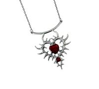HNsdsvcd Unique Heart Shaped Pendant With Glittering Stone Fashionable Jewelry Accessory For The Modern Woman Ladies Daily Use