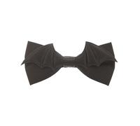HNsdsvcd Unisex Faux Leather Bowtie For Men Women Black Bat Wing Pre-Tied Bowknot Ties With Adjustable Strap For Halloween Party PU Bowtie