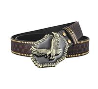 HNsdsvcd Western Cowboy Leathers Buckle Belts Vintage Pattern Floral Engraved Buckle Belt For Men PU Leathers Jeans Belts Cowboy Belts For Men Western With Big Buckle