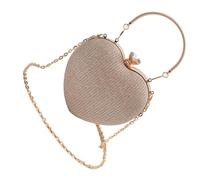 HNsdsvcd Womens Heart Shaped Evening Handbag Chain Strap Crossbody Bag Evening Clutches Bag Stylish Shoulder Bag For Wedding