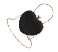 HNsdsvcd Womens Heart Shaped Evening Handbag Chain Strap Crossbody Bag Evening Clutches Bag Stylish Shoulder Bag For Wedding