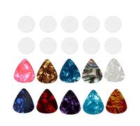 Hnsedjdh Pack of 10 Guitar Pick Grips with 10 Plectrums Help You Hold the Plectrum for Non- Grip, Control and Comfort