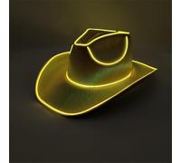 Hnsphui LED Light Up Cowboy Hat, Party Neon Rancher Hat, Disco Western Headwear, Ideal For Disco Birthday Halloween Parties Dress Up Cosplay Costume Accessories For Men Women