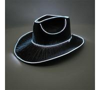 Hnsphui LED Light Up Cowboy Hat, Party Neon Rancher Hat, Disco Western Headwear, Ideal For Disco Birthday Halloween Parties Dress Up Cosplay Costume Accessories For Men Women
