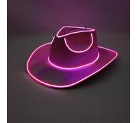 Hnsphui LED Light Up Cowboy Hat, Party Neon Rancher Hat, Disco Western Headwear, Ideal For Disco Birthday Halloween Parties Dress Up Cosplay Costume Accessories For Men Women