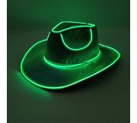 Hnsphui LED Light Up Cowboy Hat, Party Neon Rancher Hat, Disco Western Headwear, Ideal For Disco Birthday Halloween Parties Dress Up Cosplay Costume Accessories For Men Women