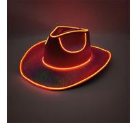 Hnsphui LED Light Up Cowboy Hat, Party Neon Rancher Hat, Disco Western Headwear, Ideal For Disco Birthday Halloween Parties Dress Up Cosplay Costume Accessories For Men Women