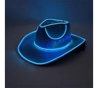 Hnsphui LED Light Up Cowboy Hat, Party Neon Rancher Hat, Disco Western Headwear, Ideal For Disco Birthday Halloween Parties Dress Up Cosplay Costume Accessories For Men Women