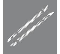 HNSWJZDY 2pcs Car Door Side Skirt Stickers for Vauxhall Opel Vivaro,Car Door Side Stripe Skirt Waterproof Sticker Vinyl Decal Auto Decorative Accessories,White