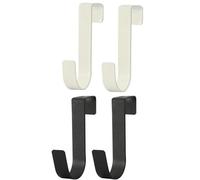 hnswwgew 4 PCS Over The Door Hooks, Carbon Steel Versatile Coat Hooks Over, Towel Hanger Hook, Hanging Coat Single Hook for Coat, Bag, Jacket, Hat, Robe in Bathroom, Bedroom, Mudroom
