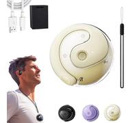 HNTKGME HY-T26 Pro Language Translator, Translation Earbuds, Supports Over 75 Different Languages, Portable Wireless Bluetooth Translator Device, Real Time Playing Music and Phone Call (Beige)