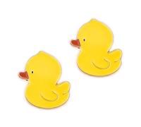 HNTR® 2 x Cute Yellow Duck Enamel Pins | Twin Pack Quirky & Fun Accessories | Rubber Duck Lapel Pins for Jackets, Backpacks & Gifts