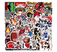 HNTR® American Football Stickers | 50 NFL Touchdown & Sports Decals | Waterproof Vinyl Stickers for Laptops, Water Bottles, Notebooks & Game Day Fans