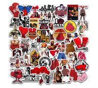 HNTR® Boxing Stickers | 50 Knock Out Punch Decals | Waterproof Vinyl Stickers for Laptops, Water Bottles, Scrapbooks & Gym Gear