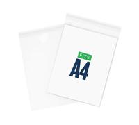 HNTR® Clear Cellophane Bags Large | 100 Pack | A4 Cellophane Bags for Prints | Crystal Clear Transparent Self Seal Bags 22x30cm | 40 Micron | Food Safe | For Art, Photos, Documents, Display