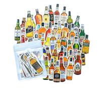 HNTR® Craft Beer & Whiskey Bottle Stickers | 50 Beer Selection Stickers for Adults | Fun Beer Gifts for Men