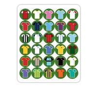 HNTR® Create Your Dream Team Football Stickers | 30 Unique Kits | 150 Sticker Pack | 2.5cm Round Vinyl Sports Stickers for Scrapbooks, Planners & Rewards