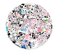 HNTR® Cute Cow Stickers | 50 Moo-Tastic Farm Animal Stickers | Waterproof Vinyl Sticker Pack for Laptops, Water Bottles, Scrapbooks & More | Kawaii Cow