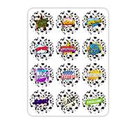 HNTR® Football Reward Stickers | 204 Large 3.5cm Round Stickers | Fun & Motivational Soccer Stickers for Teachers, Students & Coaches | Encouragement & Achievement Stickers for Kids