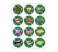 HNTR® Football Reward Stickers | 204 Large 3.5cm Round Stickers | Motivational Football Stickers for Teachers, Students & Coaches | Fun & Encouraging Achievement Stickers for Kids