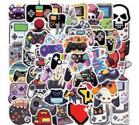 HNTR® Gamer Stickers | 50 Vibrant Gaming Console & Controller Decals | Waterproof Vinyl Sticker Pack for Laptops, Controllers, Water Bottles, Consoles & More