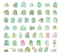 HNTR® Green Dinosaur Stickers | 50 Cute Baby Dino Decals | Fun & Aesthetic Dino-Themed Vinyl Stickers for Laptops, Water Bottles, Scrapbooks & Journals | Waterproof & Durable