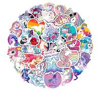 HNTR® Magical Unicorn Stickers | 50 Mythical Fantasy Decals | Cute Aesthetic Vinyl Sticker Pack for Laptops, Water Bottles, Scrapbooks & More | Waterproof & Durable