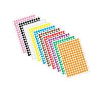 HNTR® Round Sticky Dots | 3000 Coloured Dot Stickers | 10mm Round Sticky Labels | 10 Colours | Coloured Stickers Dots for Colour Coding and Organisation