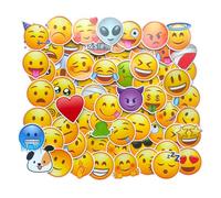 HNTR® Smiley Face Stickers | 100 Large Classic Smiley Faces | Fun & Expressive Emotion Stickers for Laptops, Scapbooks and Walls