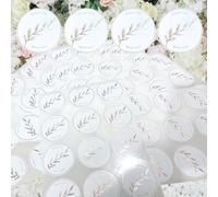 HNTR® Thank You Stickers for Wedding | 120 Large 3.5cm Round Labels | Elegant Rose Gold Foil Packaging Seals for Envelopes, Business & Gift Wrapping | with Love Thank You Stickers for Baby Shower