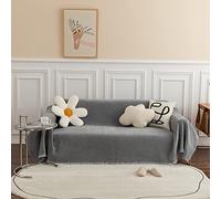 HNTYSM Chenille Thick Throws For Sofas Large Anti-scratch And Wear-resistant Sofa Cover 1 Seater Corner Sofa Cover Sofa Protector Living Room Decoration Sofa Throw Blanket (180X130cm, grey)