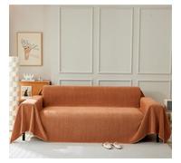 HNTYSM Solid Color Rich Texture Chenille Sofa Throw, Extended Width Sofa Cover 4 Seaters Assorted Size Sofa Protector Living Room Decoration Sofa Throw Blanket (230X380cm, orange)