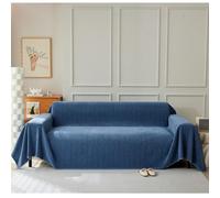 HNTYSM Solid Color Rich Texture Chenille Sofa Throw, Sofa Cover 3 Seaters Assorted Size Sofa Protector Living Room Decoration Sofa Throw Blanket (180X280cm, blue)