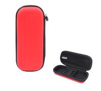 HNULGVI Darts Box Dart Storage Box with Zipper Hard Shell 3-Grid Protection Bag Maintenance Accessories Leisure Case(Red)