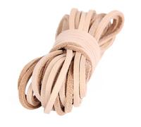 HNULGVI Flat Leather Cord 5 Meters Flat Genuine Leather Cord Leather Strip Leather Ribbon Accessories For Leather Bracelets(Cream)