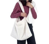 HNULGVI Fluffy Tote Bag Soft Plush Bags Messenger Crossbody Shoulder Bag Large Capacity Artificial Lambs Wool Women Design Casual Tote Shopping for Women