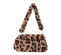 HNULGVI Fluffy Tote Bag Women Cow Print Mini Shoulder Bags Plush Shopper Purses Female Handbag Winter Underarm Fluffy Tote for Women(06)