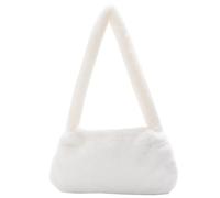 HNULGVI Fluffy Tote Bag Women Cow Print Mini Shoulder Bags Plush Shopper Purses Female Handbag Winter Underarm Fluffy Tote for Women(A Small)
