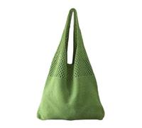 HNULGVI Knitted Shoulder Bags Knitted Handbags Female Large Capacity Totes Women's Pack Summer Beach Bag Big Purses Casual Hollow Woven Shoulder Bags(Green)