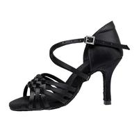 HNULGVI Latin Dance Shoes FemalLatin Dance Shoes Ladies Girls Ballroom Dancing Dance Practice For Women(Black 8.5CM,41)