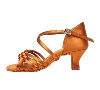 HNULGVI Latin Dance Shoes FemalLatin Dance Shoes Ladies Girls Ballroom Dancing Dance Practice For Women(Brown 5.5CM,40)