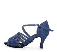 HNULGVI Latin Dance Shoes FemalLatin Dance Shoes Ladies Girls Ballroom Dancing Dance Practice For Women(Rubber sole 8CM,8)